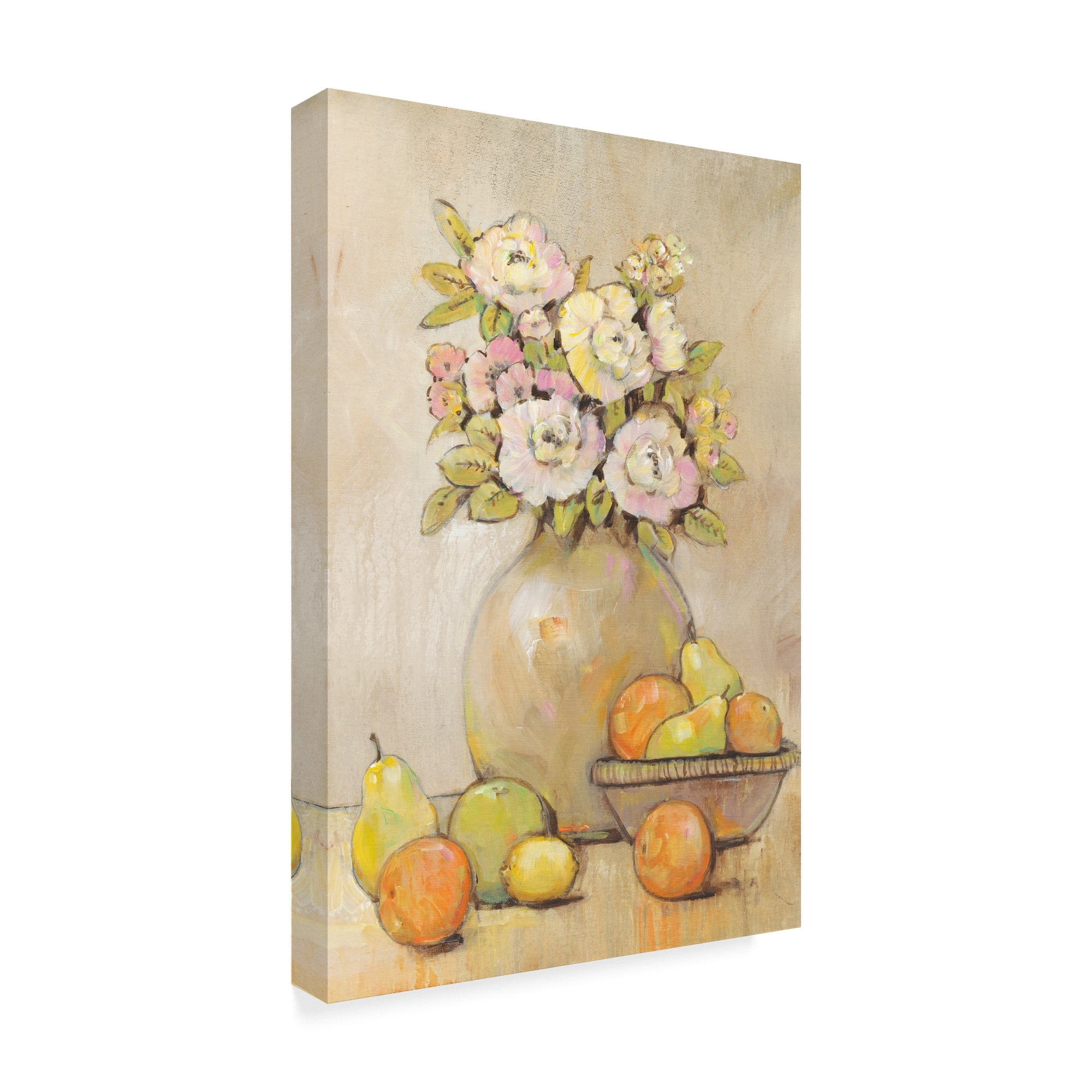 Trademark Fine Art 'Still Life Study Flowers And Fruit II' Canvas Art by Tim OToole