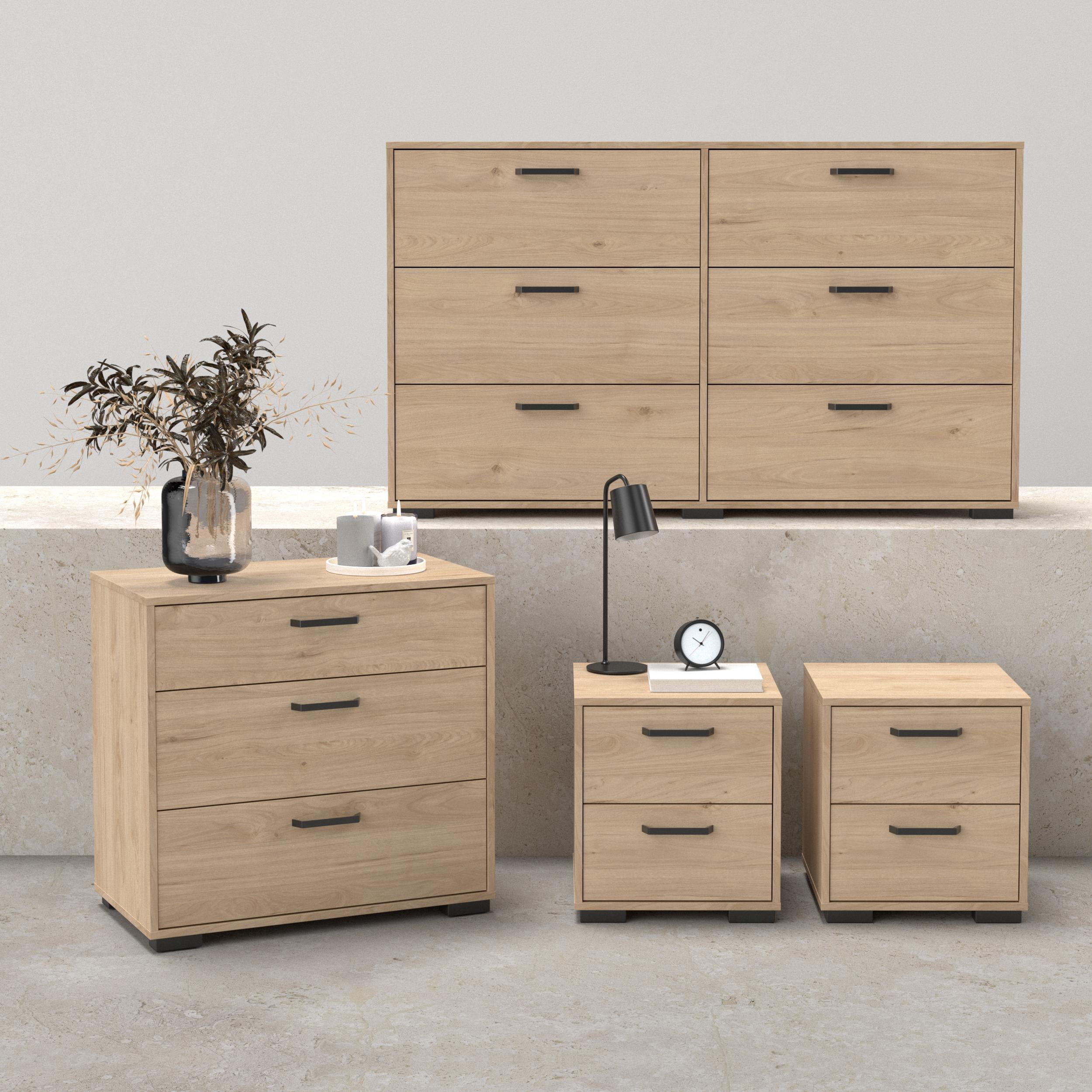 Tvilum Sofia 4-Piece Bedroom Set, Jackson Hickory