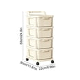 thumbnail image 3 of Linnome Chariots de Rangement Roulants avec Tiroirs, Organisateur Mobile en Plastique sur Roues pour Chambre et Rangement à la Maison, 3 of 6