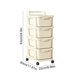thumbnail image 3 of Rolling Storage Carts With Drawers Plastic Storage Drawer Unit With Wheels Mobile Organizer Carts For Snacks Toys, 3 of 6