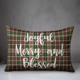 thumbnail image 2 of Creative Products Joyful, Merry & Blessed in Tartan Plaid 14x20 Spun Poly Pillow, 2 of 2