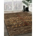 thumbnail image 3 of Ahgly Company Machine Washable Indoor Round Contemporary Sienna Brown Area Rugs, 5' Round, 3 of 7