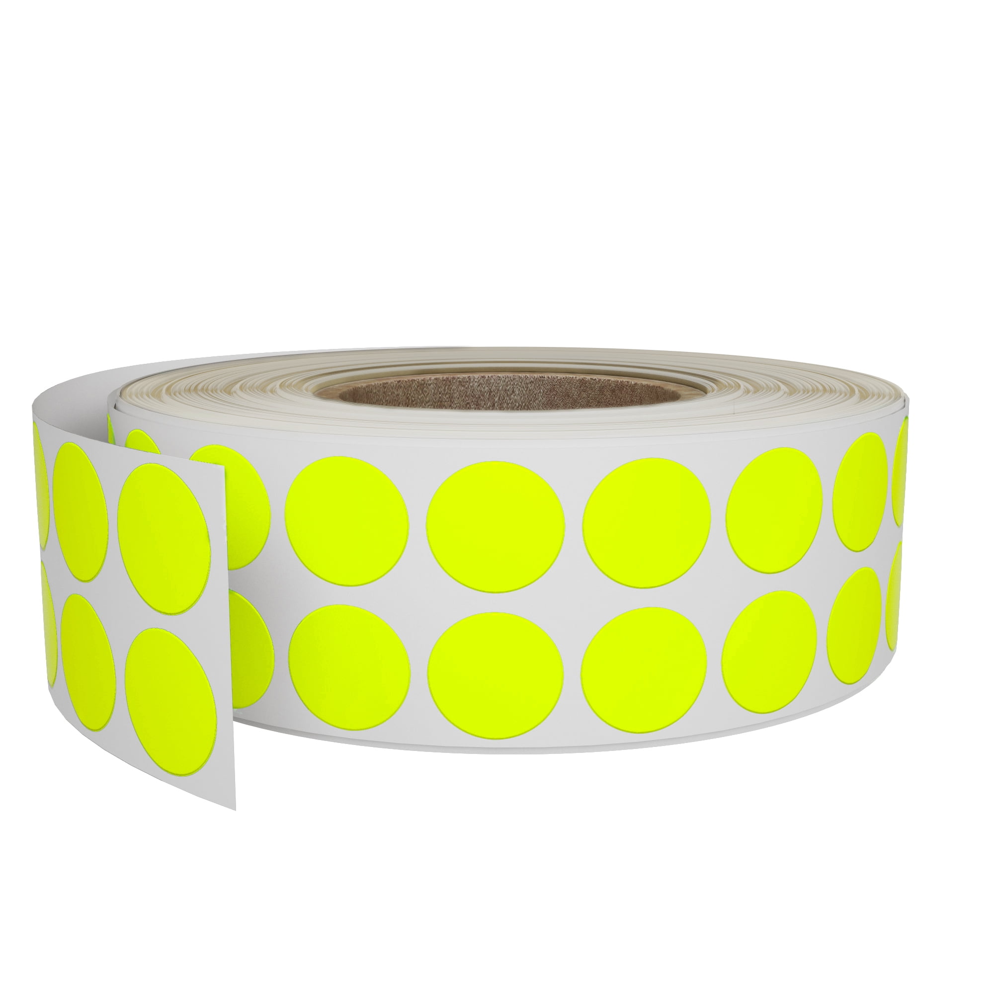 Royal Green Circle Stickers Roll 11/16 Inventory Labels 17mm in Neon