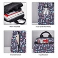 thumbnail image 4 of Naloa Watercolor Marine Animals Print Lightweight DayBackpack Suitable for school, work, shopping, travel, etc., 4 of 5