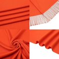 thumbnail image 3 of Bufanda de tartán de invierno - Bufandas largas para mujer Lana cálida Estilo británico Estola de chal con borlas giratorias para mujeres Damas, Naranja quemado, 3 of 5