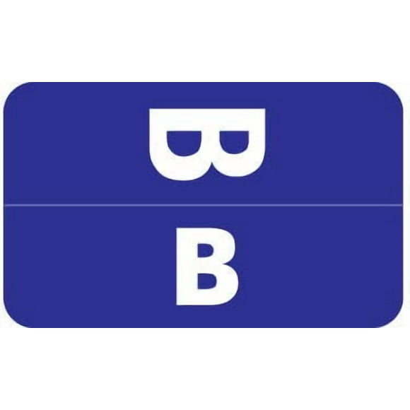 Doctor Stuff - File Folder Labels, Alphabet Letter B, Compatible with Smead Alpha-Z Acc/ACCS - SMAM Series Alpha Stickers Dark Blue, 1-5/8" x 1”, 100 Labels per Package
