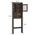 thumbnail image 3 of HomGarden Over The Toilet Storage Cabinet Adjustable Bathroom Organizer Brown, 3 of 11