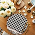 thumbnail image 2 of Farmhouse Round Placemats Set of 2 for Dinning Tables,Heat-proof Braided Table Mats 13 Inch,American Country Star Barn Black Plaid Berry Washable Place Mat for Kitchen Restaurant Party Table Decor, 2 of 9