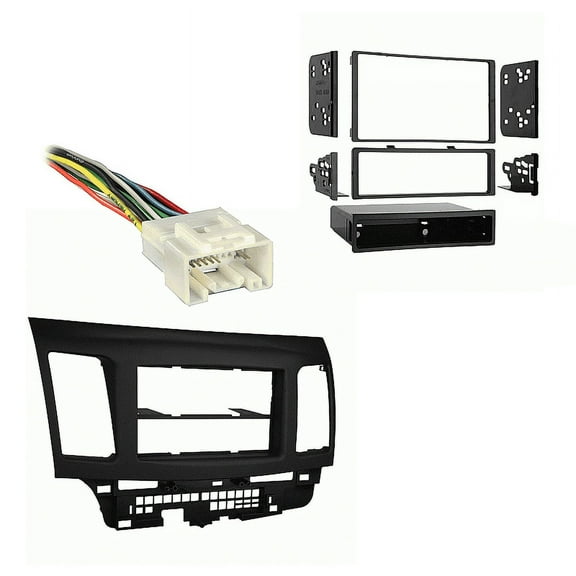 Fits Mitsubishi Lancer 2008-2014 Single/Double DIN Harness Radio Dash Kit