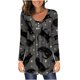 thumbnail image 1 of Camisas Para Mujer, Camisetas de Gran Tamaño, Manga Larga, Cuello Redondo Sólido, Botón Plisado, Jersey Con Estampado de Cosplay Odeerbi ODB135262, 1 of 4