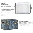 thumbnail image 2 of Yayeee Canvas Storage Basket with Handles for Shelves Fabric Bins Closet Organizer, Yellow Forest Pattern, 2 of 8