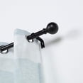 thumbnail image 5 of BalsaCircle 42-126" Black Adjustable Metal Curtain Rod Set Round Finials Window, 5 of 8