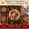 thumbnail image 6 of Christmas Gnome Diamond Art Ornament Kit,Holiday DIY Craft Kit Christmas Gnome Diamond Art Ornament with Luxury Flocked Canvas, Pearl Beaded Edge Decor, 6 of 9