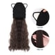thumbnail image 5 of Guardurnaity Sombrero de peluca de fibra de alta temperatura para mujer, y Adorable reemplazo decorativo para invierno y otoño, extensión de cabello Cuidado del cabello Marrón, 5 of 6
