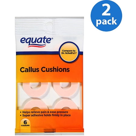 Equate Callus Cushions, 6 count (Pack of 2)