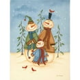 thumbnail image 3 of Lewis, Kim 15x18 Black Modern Framed Museum Art Print Titled - Snowman Family II, 3 of 5