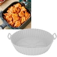 thumbnail image 1 of Moule à Pâtisserie en Silicone pour Friteuse, Doublure en Silicone Réutilisable Universelle Ronde Résistante aux Hautes Températures avec Poignée pour Four à Micro-Ondes Bleu, Gris, Marron, 1 of 7