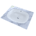 thumbnail image 3 of TOTO LT481G#01 Maris 20-5/16" x 15-9/16" Oval Undermount Bathroom Sink with CeFiONtect, 3 of 3