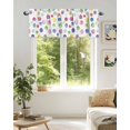 thumbnail image 6 of Curtain Valance for Windows,Cartoon Watercolor Wave Point Kitchen Valances Rod Pocket Short Curtains,Blue Pink Green Polka Dot Window Treatment Panel for Bedroom Bathroom 42x12in, 6 of 9