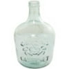 DecMode 17" Spanish Bottle Recycled Glass Vase with Cabernet and Scroll Design