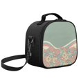 thumbnail image 2 of Uourmeti Retro Daisies Lightweight Insulated Lunch Bag for School Camping, Removable Shoulder Strap Cooler Tote Bag, 2 of 6
