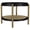 Black, Aged Brass, variant on Arini Round End Side Table With Storage Shelf Black