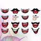 thumbnail image 3 of 8 Packs of Face Mask Stickers Lips Stickers Decorative Smile Decals Mask Pasters (1 Pack for 10Pcs), 3 of 4