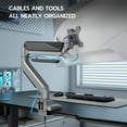 thumbnail image 3 of ARES WING Monitor Arm Desk Mount for 17-45 Inch Ultrawide Monitors Holds 44 lbs, Heavy Duty Full Motion Gas Spring Vertical Stacked Monitor Mount VESA Gray, 3 of 12