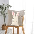 thumbnail image 4 of BotaniNest Velvet Rabbit Throw Pillow Embroidery Couple Pillow Cover Pink Throw Pillowcase Sofa Waist Pillow Cute Little Rabbit Throw Pillow, 4 of 7