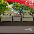 thumbnail image 2 of Hampton 3 Piece Outdoor Wicker Patio Furniture Set 03a, 2 of 7