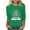 #268-Green, variant on Craaazy Christmas Gifts For Women Round Neck 3/4 Sleeve Xmas Shirts Santa Pullover Snowman Tops Funny Christmas Tree Sweatshirt Womens Tops