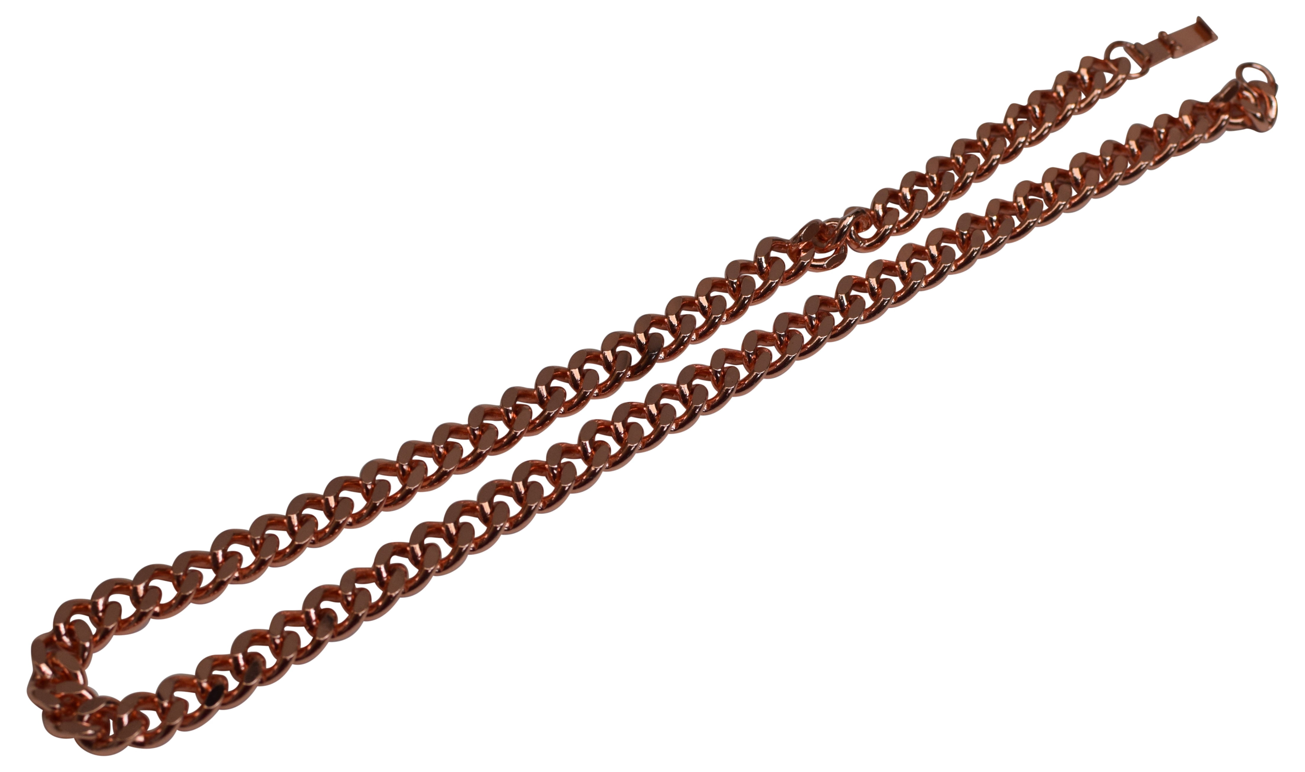 Solid Copper Heavy Mens Chain Link 24 inch Necklace