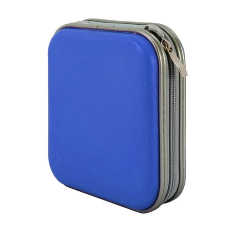 Dvd Holder Storage Organizer EEEKit CD DVD Storage Bag, 40 Disc Organizer Holder Case Wallet Album, 6 x 6 x 2 inch Plastic Double-side Plastic CD DVD Disc Storage Carry Case Bag for Car Home and Travel ()