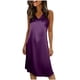 thumbnail image 1 of Vestido de Cuello en V para las Mujeres Verano Color Sólido Vestido de Sueño sin Mangas Vestido de Noche Casual Salón, 1 of 5