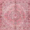 thumbnail image 1 of Ahgly Company Machine Washable Indoor Square Traditional Dark Pink Area Rugs, 8' Square, 1 of 7