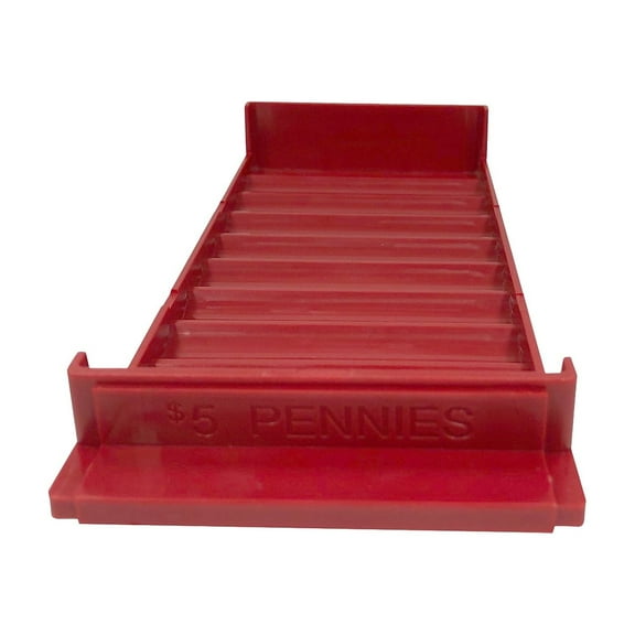 ControlTek, CNK560560, Coin Trays for Pennies - Stackable, 1 Each, Red