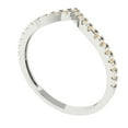 thumbnail image 2 of 0.1725 ctw Wedding Band for Women - 18K White Gold Natural Morganite Stackable Eternity Ring, 2 of 6