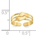 thumbnail image 3 of Primal Gold 14 Karat Yellow Gold Bare Feet Toe Ring, 3 of 7