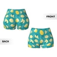 thumbnail image 5 of Haiem Lemon Blue No Front Seam Biker Shorts for Women Yoga Workout Gym Bike Shorts with Tummy Control Moisture-Wicking-XX-Large, 5 of 9