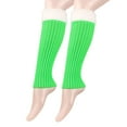 thumbnail image 3 of SwiftWear Leg Warmers for Women Girl Y2K Ribbed Leg Warmer Fleece Plush Trim Knitted Christmas Socks Calf Cover Boot Socks, 3 of 4