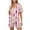 F Pink, variant on Idoravan Womens Pajama Sets 2 Piece Button Down Short Sleeve Tops with Pocket Shorts Set Women's Casual Printed Pocket Short Sleeve Spring and Summer Shorts Home Wear Pajama Set