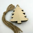 thumbnail image 4 of 10 Uds. de Etiquetas de árbol de Navidad de , Etiquetas de Sin Terminar, Adornos con Cuerda Colco Etiquetas de Navidad de madera, 4 of 6