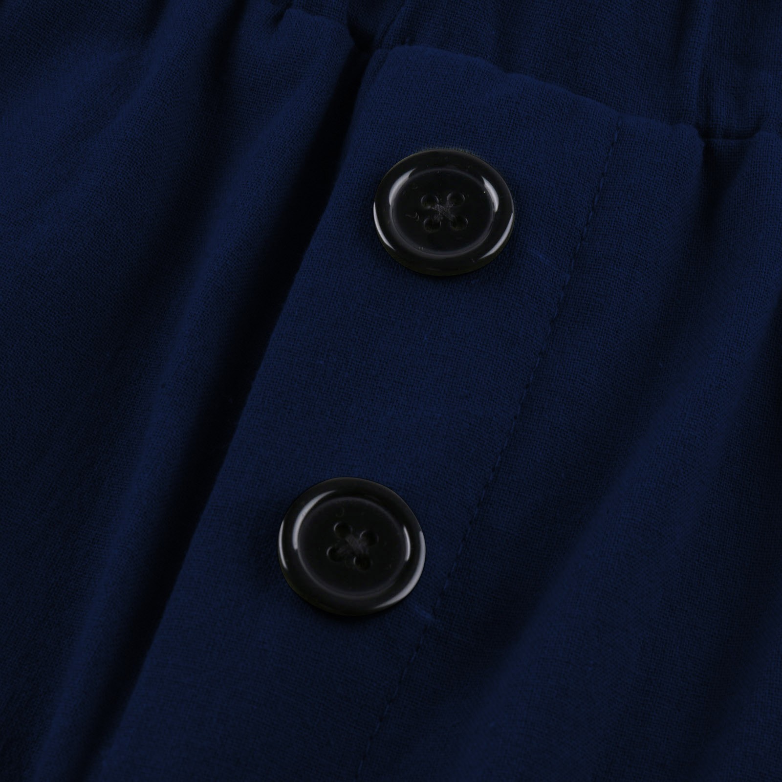 ZXHACSJ Women's Fashion Casual Solid Color Button Pocket Loose 