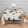 thumbnail image 3 of Autumn Halloween Pumpkins Pattern Square Tablecloth,Waterproof Square Table Cover,Wipeable Spillproof Washable Table Cover for Home Kitchen Party Decor 42"X42"(107x107cm), 3 of 6