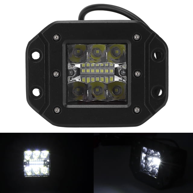 Lámpara de Trabajo LED Luz de Trabajo LED de 5 Pulgadas 42W Protección IP67 Lente 4D Spot Flood Combo Lámpara Antiniebla Universal para UTV ATV ANGGREK Otros