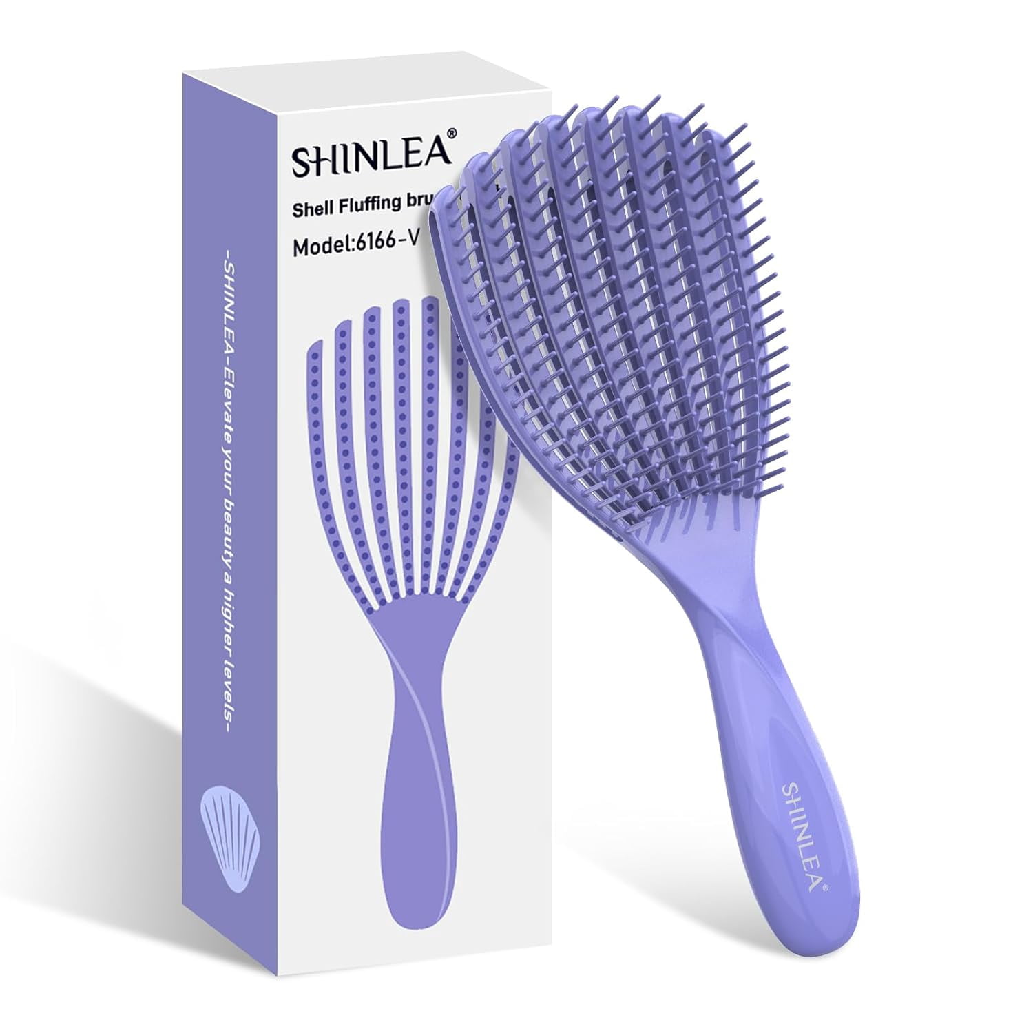 General Detangler Brush for Curly Hair, Hairbrush for Wet Dry Thick Thin, Easily Comb Through Curl Hair and Reduces Breakage, Curly Brush for Women Men Kid (Pink)
