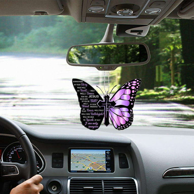 Butterfly Car Pendant Rearview Mirror Decoration W4V0 
