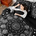 thumbnail image 5 of Manfei Tribal Stars Moon 7-Piece Twin Bedding Sets, Mystic Constellation Bedding Comforter Set, Black White Bohemian Style Reversible Sheet Sets, Luxury Bedroom Decor, 5 of 8