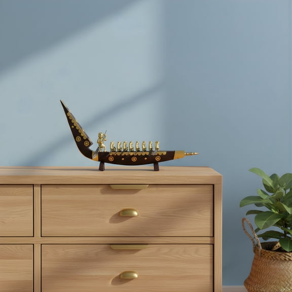 Decorative Showpiece, 19 cm - Wood Gold Finish