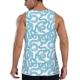 thumbnail image 3 of Easygdp Blue Snake Men's Tank Top, Sleeveless Muscle T Shirts, Breathable, Quick-Dry, Loose for Gym, Running, Fitness - 4X-Large, 3 of 9